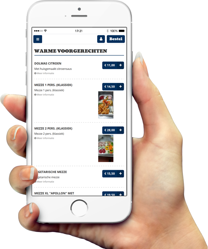 Exemple de notre application sur smartphone
